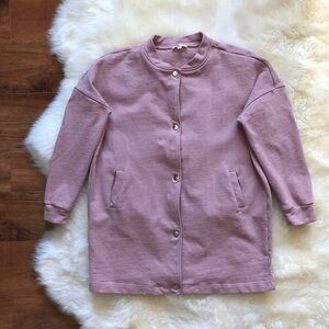 NYTT Dusty Pink/Mauve Oversized Sweater Jacket S